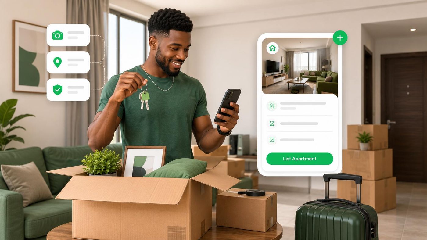 Tenant packing to move — list your place, earn credits, find your next home